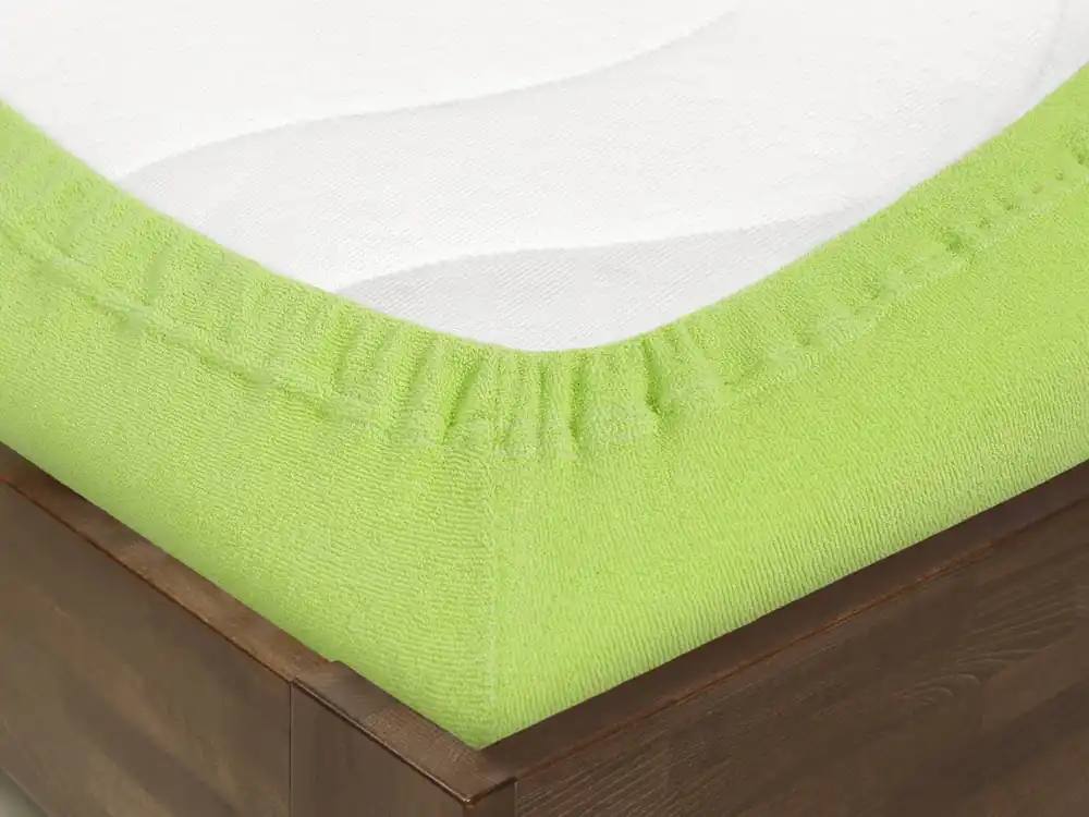 Prostěradlo froté, světle zelené Dreamy Linens Omezená Nabídka