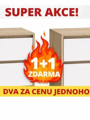 Noční stolek KARIN dub sonoma/bílá 1+1 ZDARMA Nejlepší Cena