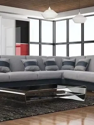 Kup Teď Rohová sedací souprava NERO 308x230 - Barva šedá / černá eup348947euv1Umístnění rohu univerzální
