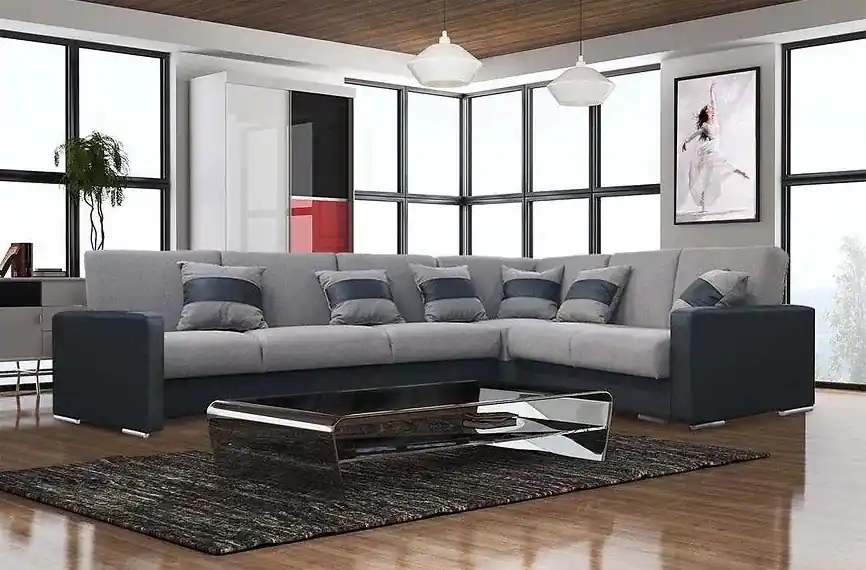Kup Teď Rohová sedací souprava NERO 308x230 - Barva šedá / černá eup348947euv1Umístnění rohu univerzální