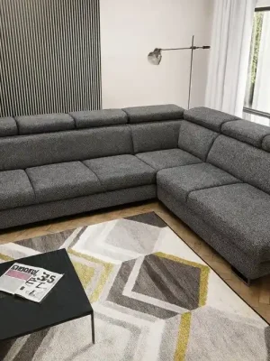 Novinka Rozkládací rohová sedačka CANIS - Barva tmavě šedá eup348891euv1Umístnění rohu pravý roh