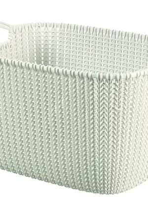 CURVER - Kôš na čisté prádlo hranatý 19L, biely Knit Sezónní Sleva