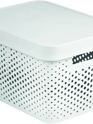 CURVER - Box úložný s víkem 17L plastový bílý Výprodej