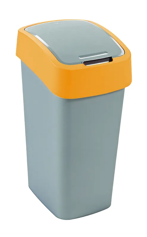 Cenově Výhodný CURVER - Koš odpadkový Flipbin 45l stříbrná / oranžová