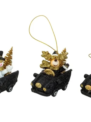 Hit Sezóny PROHOME - Figurka vánoční v autě 7x7,5cm