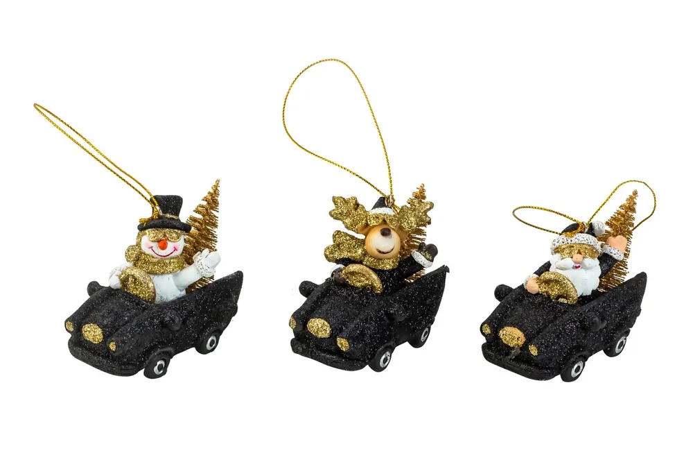 Hit Sezóny PROHOME - Figurka vánoční v autě 7x7,5cm