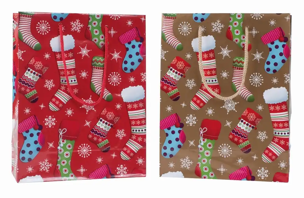 Finální Výprodej PROHOME - Taška vánoční 18,4x10,2x22,8cm různé barvy