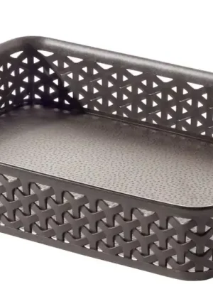 Vrácení Zdarma CURVER - Košíček RATTAN , Y "STYLE A4 tmavě hnědý 36 x 26 x 6 cm