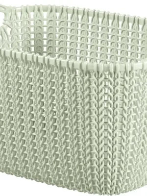 CURVER - Kôš na čisté prádlo biely 8L hranatý, umelá hmota, Knit Tovární Cena