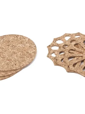 Akční Cena PROHOME - Podložka korek slza 3ks kruh a 3ks slza 16 x 2 cm