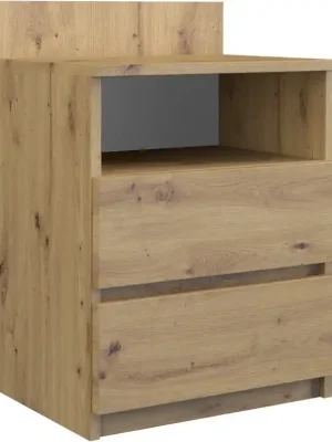 Akční Nabídka Noční stolek MALWA M1 Dub artisan