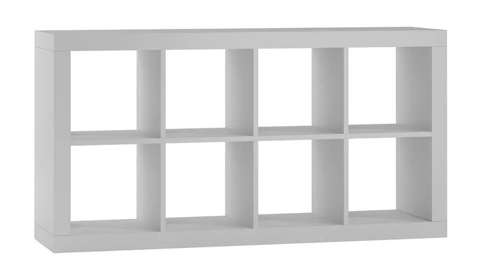 Tovární Cena Regál KALAX 2x4 Bílý (zbývá 5 ks)
