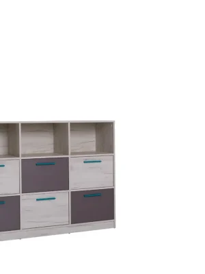 Komoda REST R13 dub craft bílá / šedá Koupit Online
