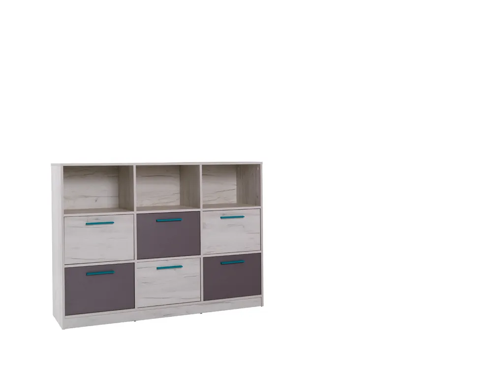 Komoda REST R13 dub craft bílá / šedá Koupit Online