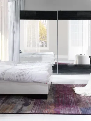 Ložnice LUX STRIPES bílá / černá Časově Omezené