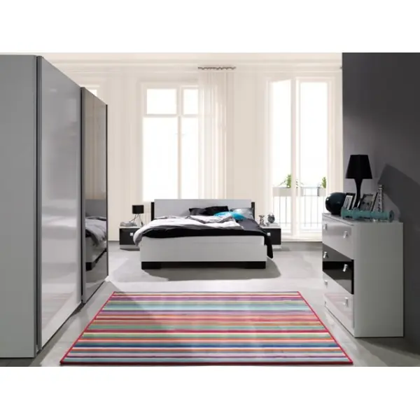 Ložnice LUX bílá / černý lesk Originální