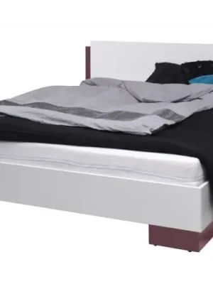 Jen Po Omezenou Doba Postel LUX bílá / fialový lesk