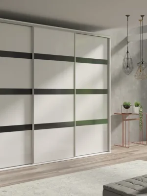 Nejlepší Volba Šatní skříň GRANDE 277 Lacobel bílá