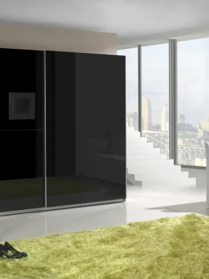Šatní skříň LUX 1 černý lesk Rychlé Dodání