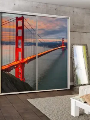 Bezpečná Platba Šatní skříň PENELOPA 205 Golden gate bridge
