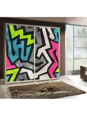 Šatní skříň PENELOPA 205 Graffiti Dokud Zásoby Vydrží