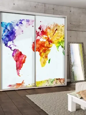 Kup Teď Šatní skříň PENELOPA 205 Mapa světa