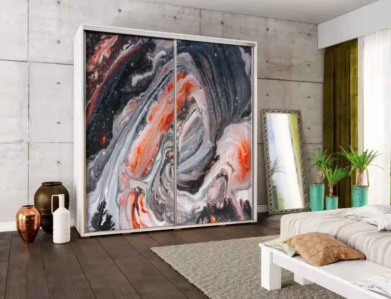 Šatní skříň PENELOPA 205 Mramor 3 Sleva