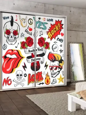 Oblíbený Šatní skříň PENELOPA 205 Rock and roll forever