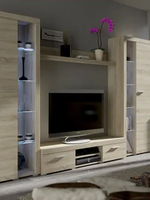 Akční Nabídka Obývací stěna RUMBA XL Dub sonoma