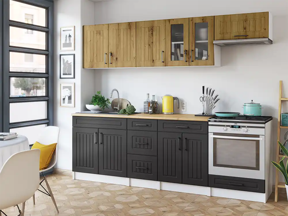 Objednat Nyní Kuchyňská linka BERIZA CHOCO 240cm - Dub artisan + grafit
