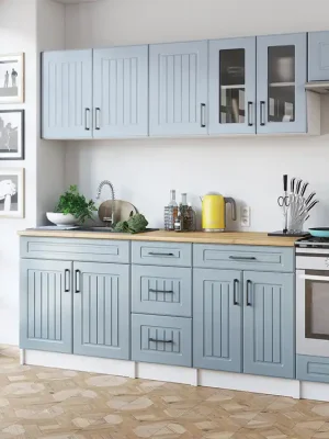 Kuchyňská linka BERIZA CHOCO 240cm - Denim Pouze Dnes