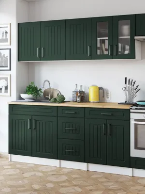 Kuchyňská linka BERIZA CHOCO 240cm - Green Výhodná Nabídka