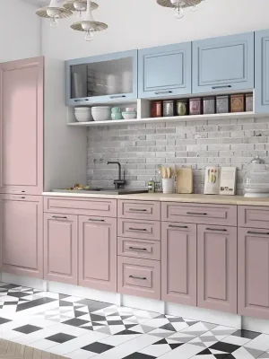 Kuchyňská linka BIRGID 300cm - Denim + kobe Jen Po Omezenou Doba