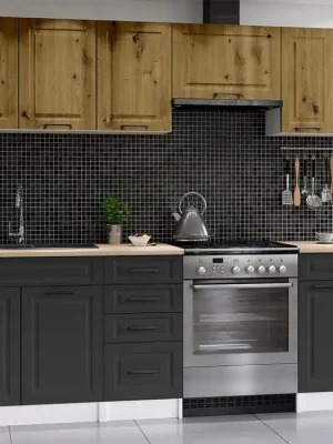 Kuchyňská linka INGRID 240cm - Dub artisan + grafit Must-Have