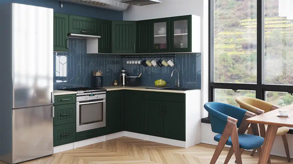 Hit Sezóny Rohová kuchyňská linka ROTIZA CHOCO - Green