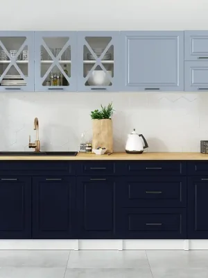 Kuchyňská linka TURID 260cm - Denim + marine blue Tovární Cena