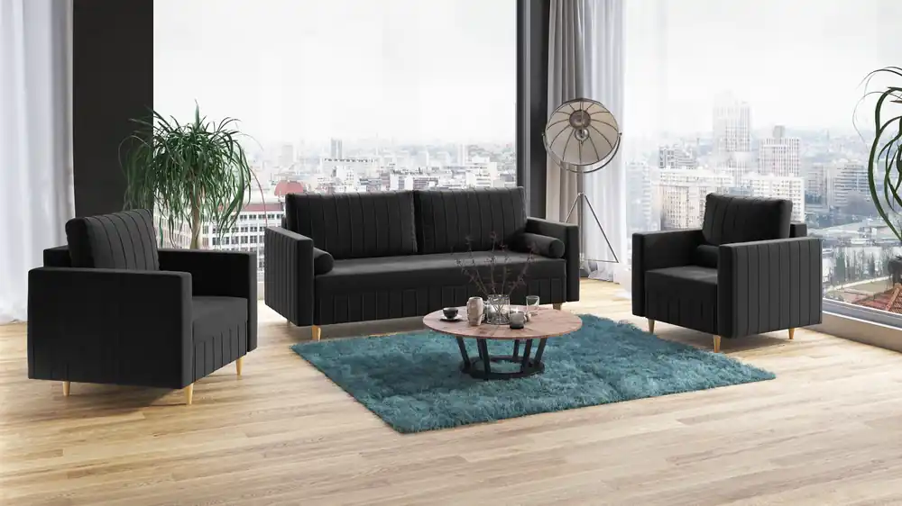 Sedací souprava FIORELLO 3+1+1 šedá - DREAM VELVET 202.13 Nejprodávanější