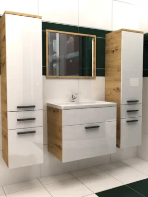 Horká Nabídka Koupelnová sestava LORETTO B - Bílý lesk + artisan