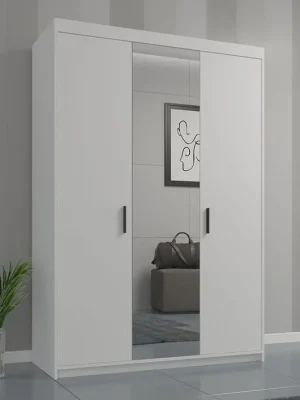 Aktuální Šatní skříň ELENA 3D Zrcadlo Bílá
