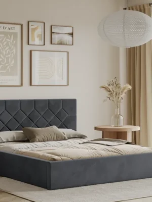 Postel MARSALA 160x200 tmavěšedá s úložným prostorem Top Prodej