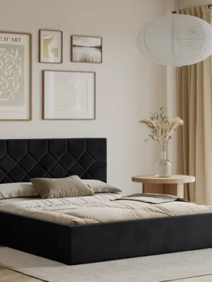 Sezónní Sleva Postel MARSALA 180x200 černá s úložným prostorem