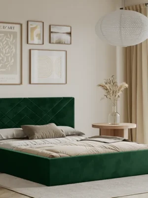 Postel PADWA 140x200 zelená s úložným prostorem Finální Výprodej