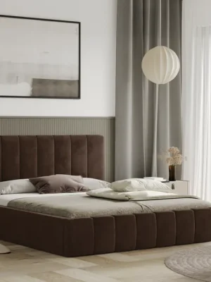 Zlevněný Postel RIMINI 160x200 hnědá s úložným prostorem