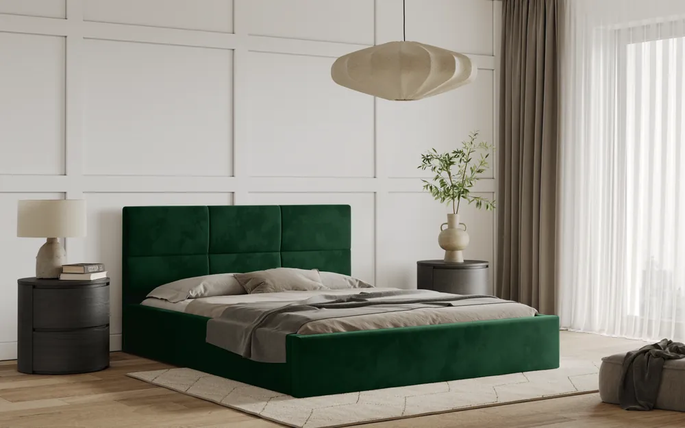 Postel TIVOLI 160x200 zelená s úložným prostorem Cenový Hit