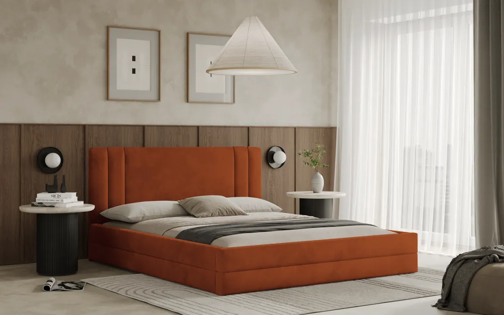 Postel ALCAMO 180x200 měděná s úložným prostorem Přímo Od Výrobce