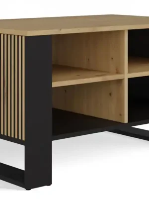 Konferenční stolek MODERN 4P SLIM dub artisan + černá Cenová Bomba