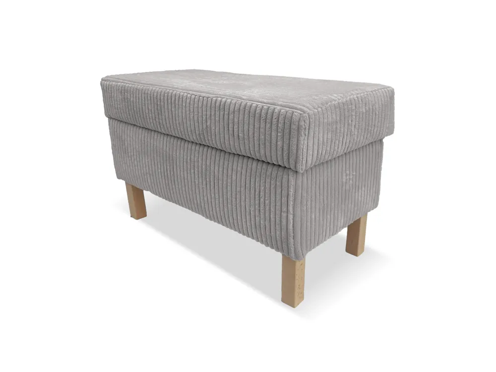 Taburet ELLA 60x28 s úložným prostorem - šedý - manšestr - LINCOLN 86 Top Prodej