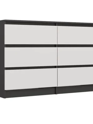 Bezpečná Platba Komoda MALWA M6 120 - antracit + bílá