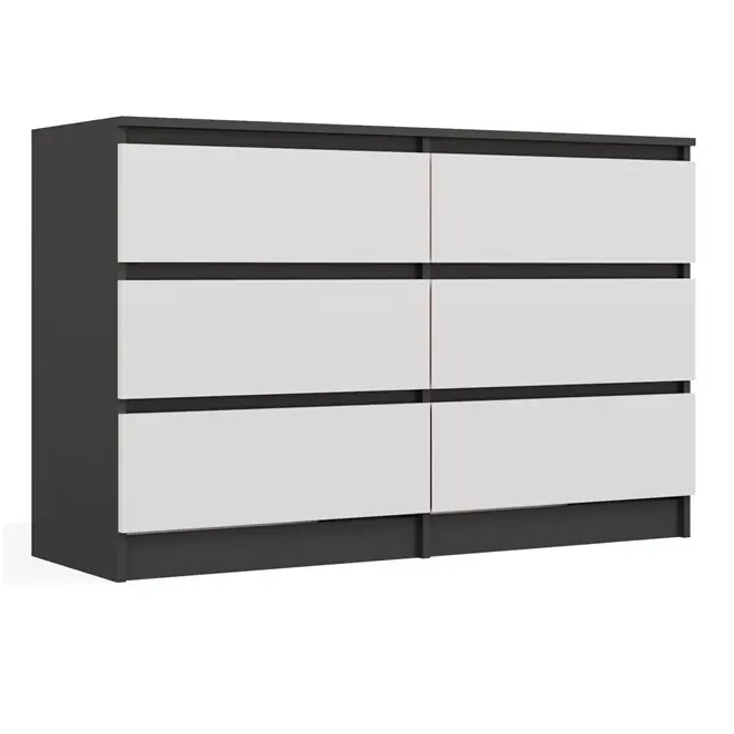 Bezpečná Platba Komoda MALWA M6 120 - antracit + bílá