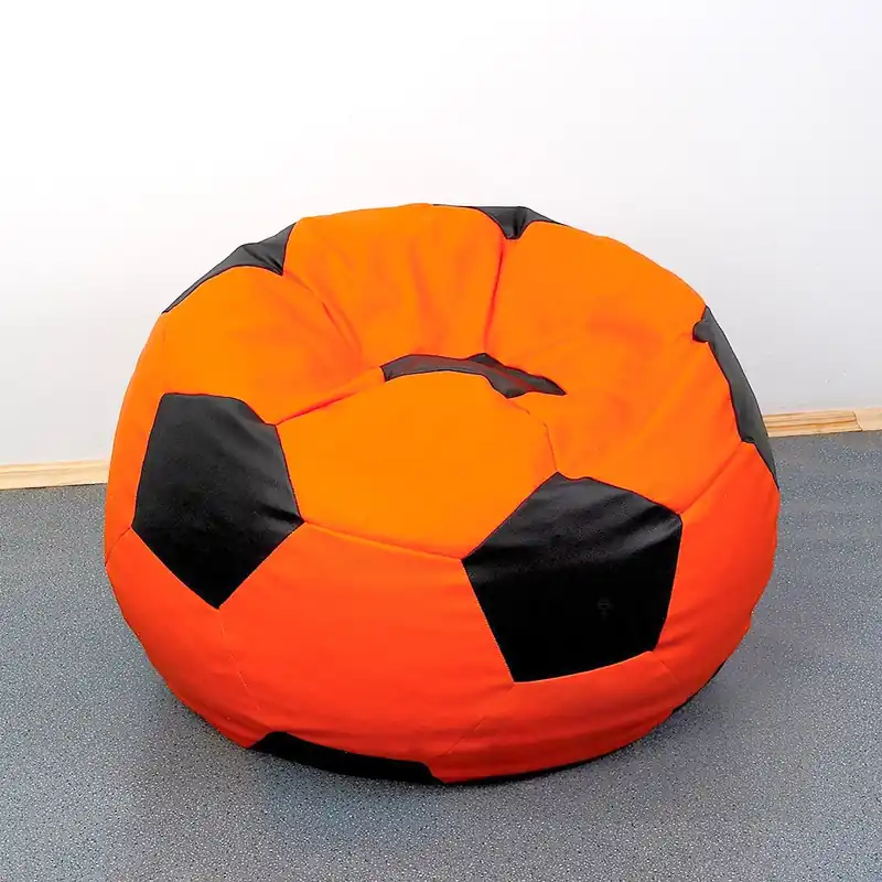 Sedací vak - míč 100 cm - oranžová + černá Must-Have